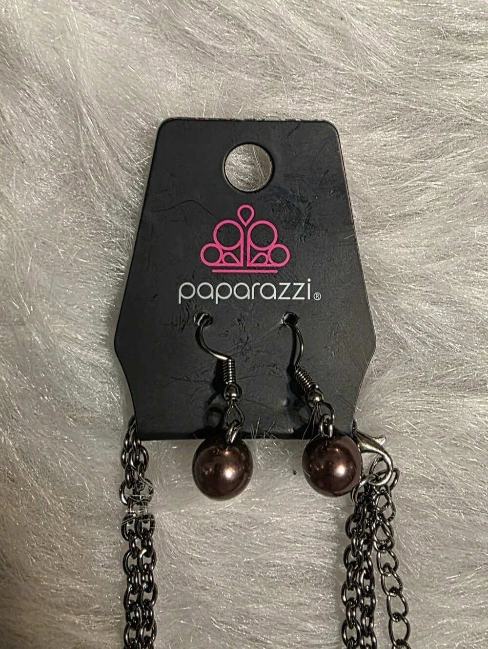 paparazzi Gunmetal & Deep Burgundy Layered Beaded Necklace Set